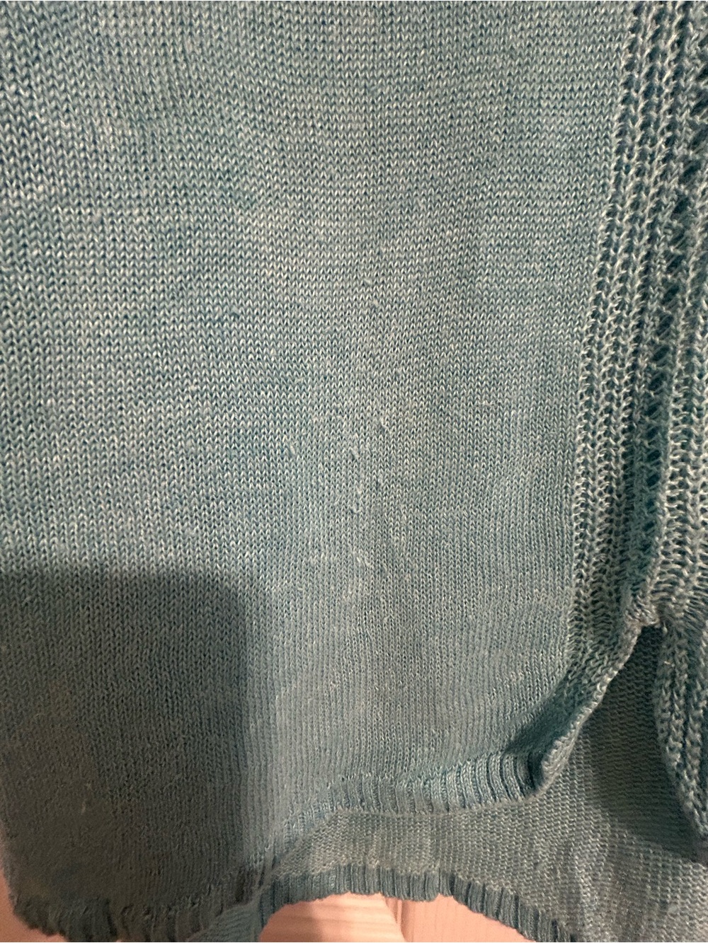 Talbots Aqua Linen Scoop Neck Sweater - Picture 9 of 9
